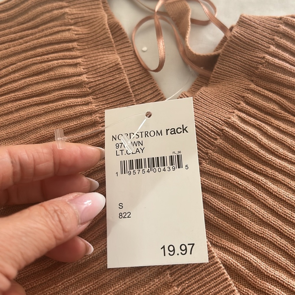 Nordstrom Rack Ribbed Knit Top in Light Clay - Picture 2 of 2